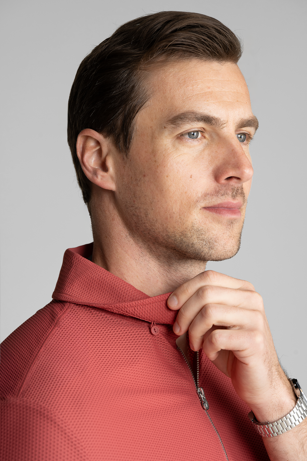 AIR Zip Polo Solid // Cinnabar