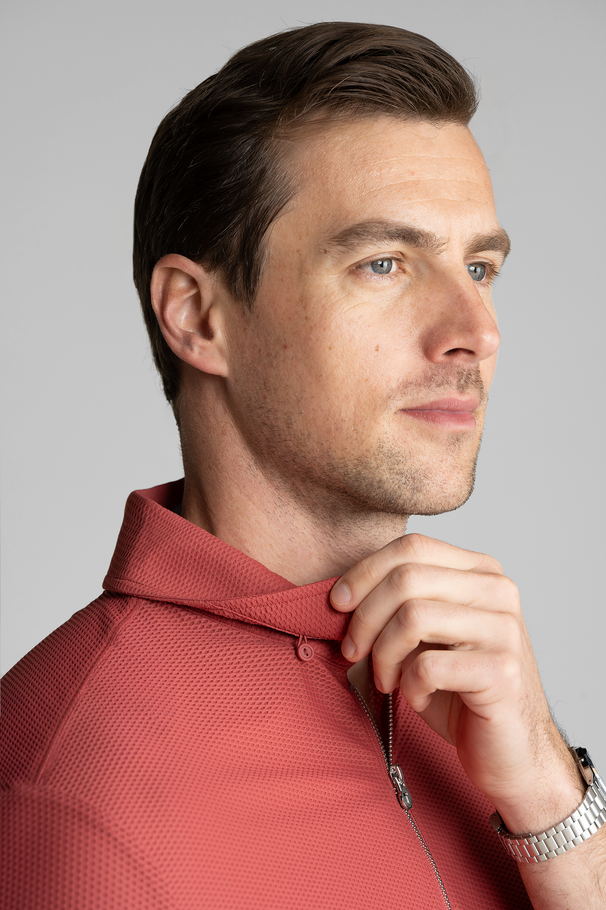 AIR Zip Polo Solid // Cinnabar