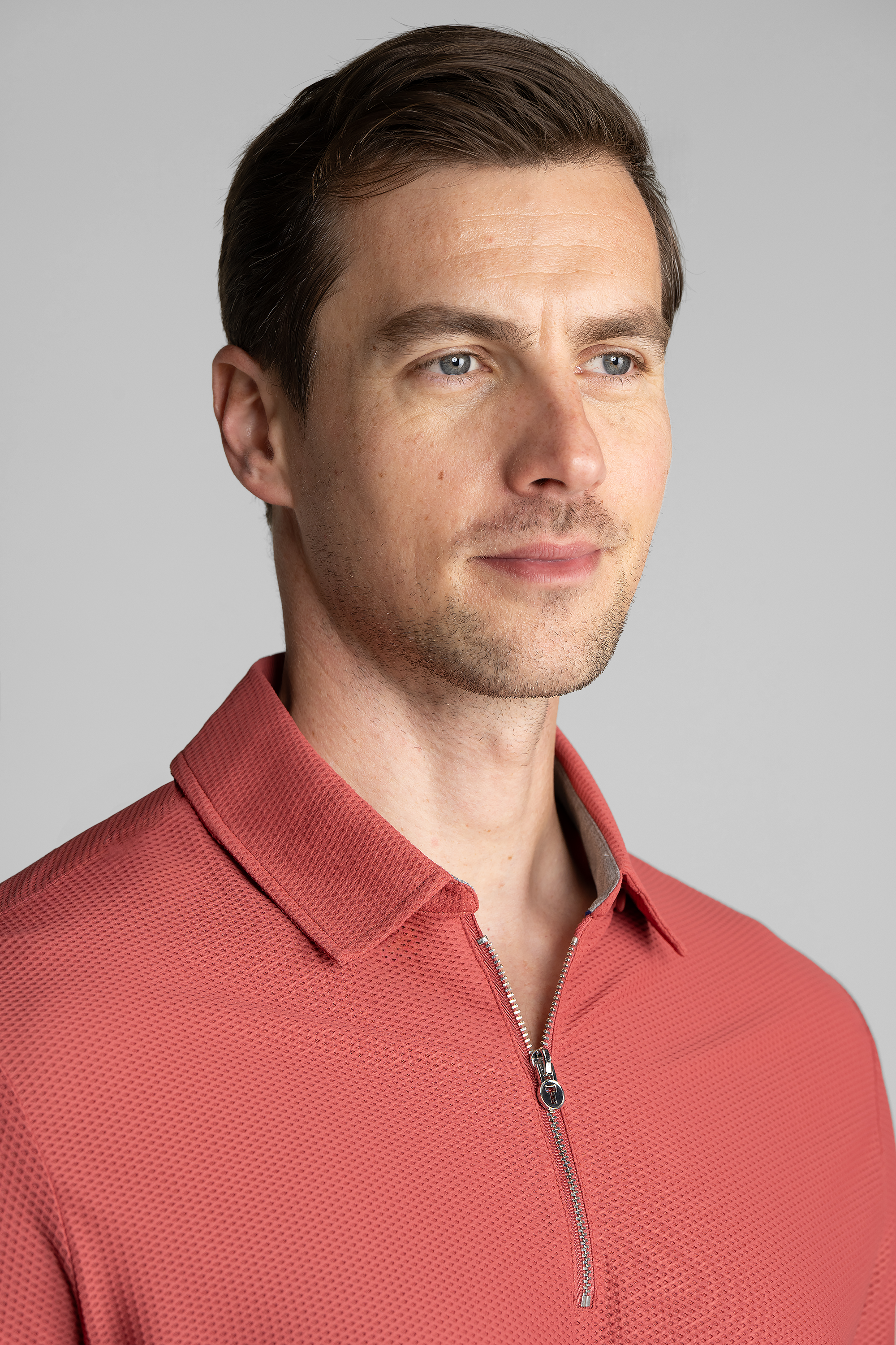 AIR Zip Polo Solid // Cinnabar