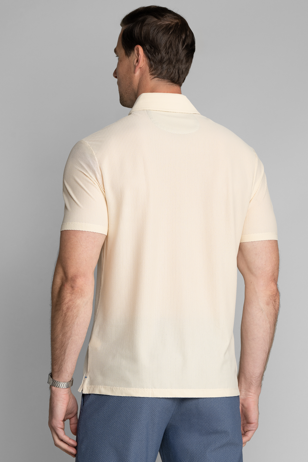 AIR Zip Polo Solid // Ecru