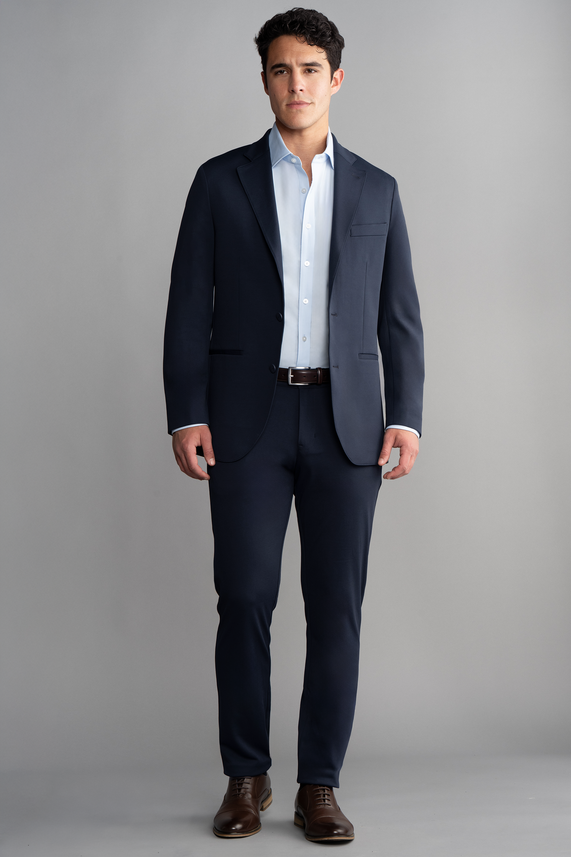 Circular Knit Blazer // Navy