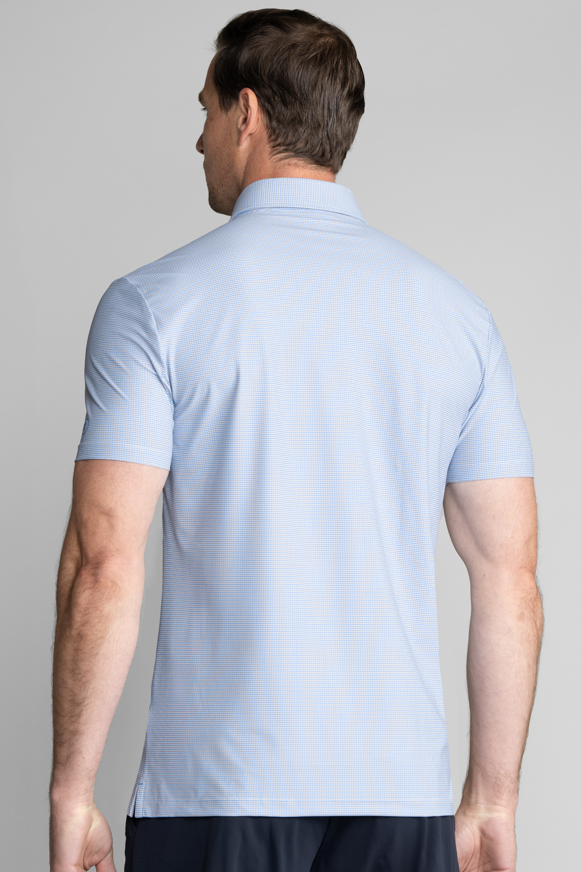 Event Polo Windowpane // Blue Grey