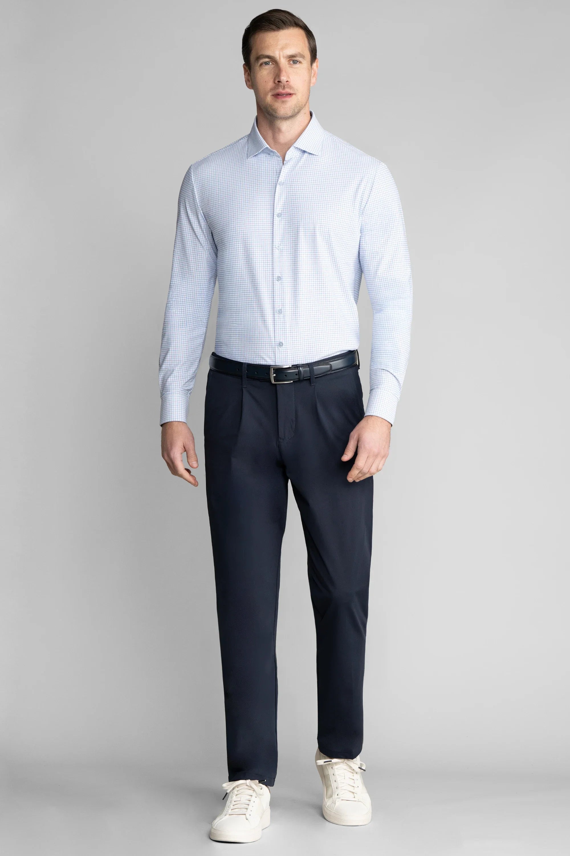 The Event Shirt Windowpane // Blue Purple