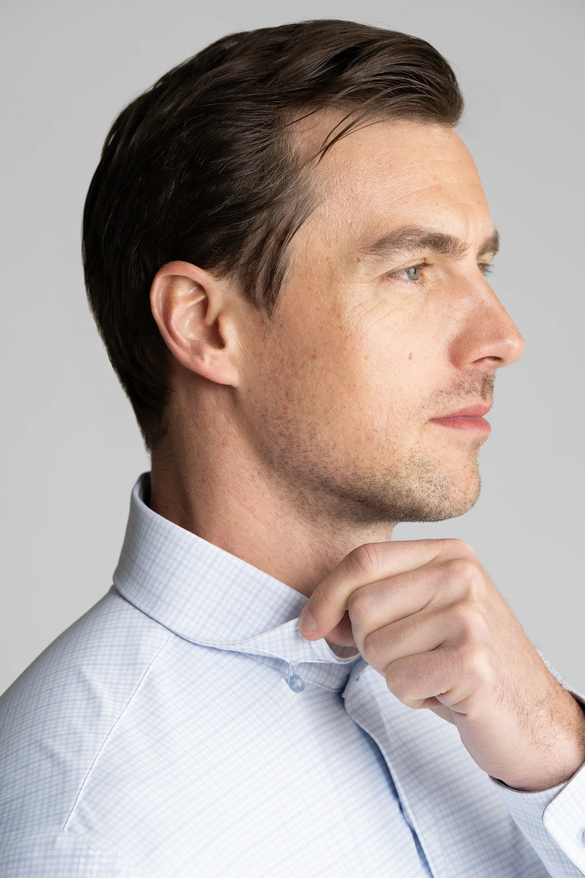 The Event Shirt Windowpane // Light Blue Grid