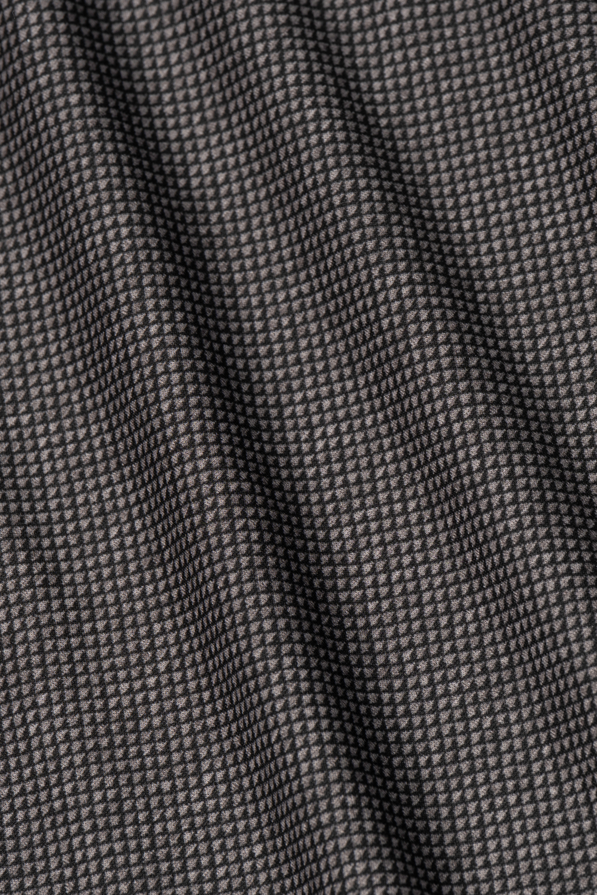 Long Sleeve Button Down Polo Dot // Grey Scale