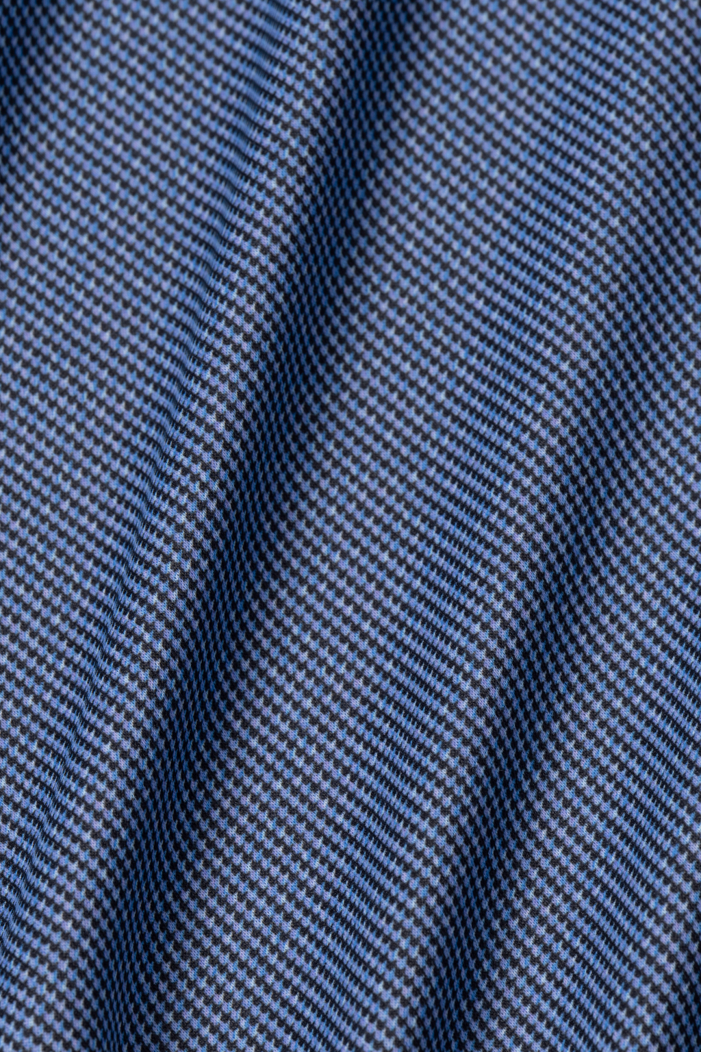 Long Sleeve Button Down Polo Dot // Blue Puppytooth