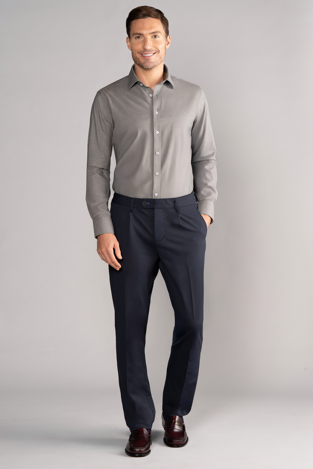 Leader Non-Iron Solid // Heather Grey