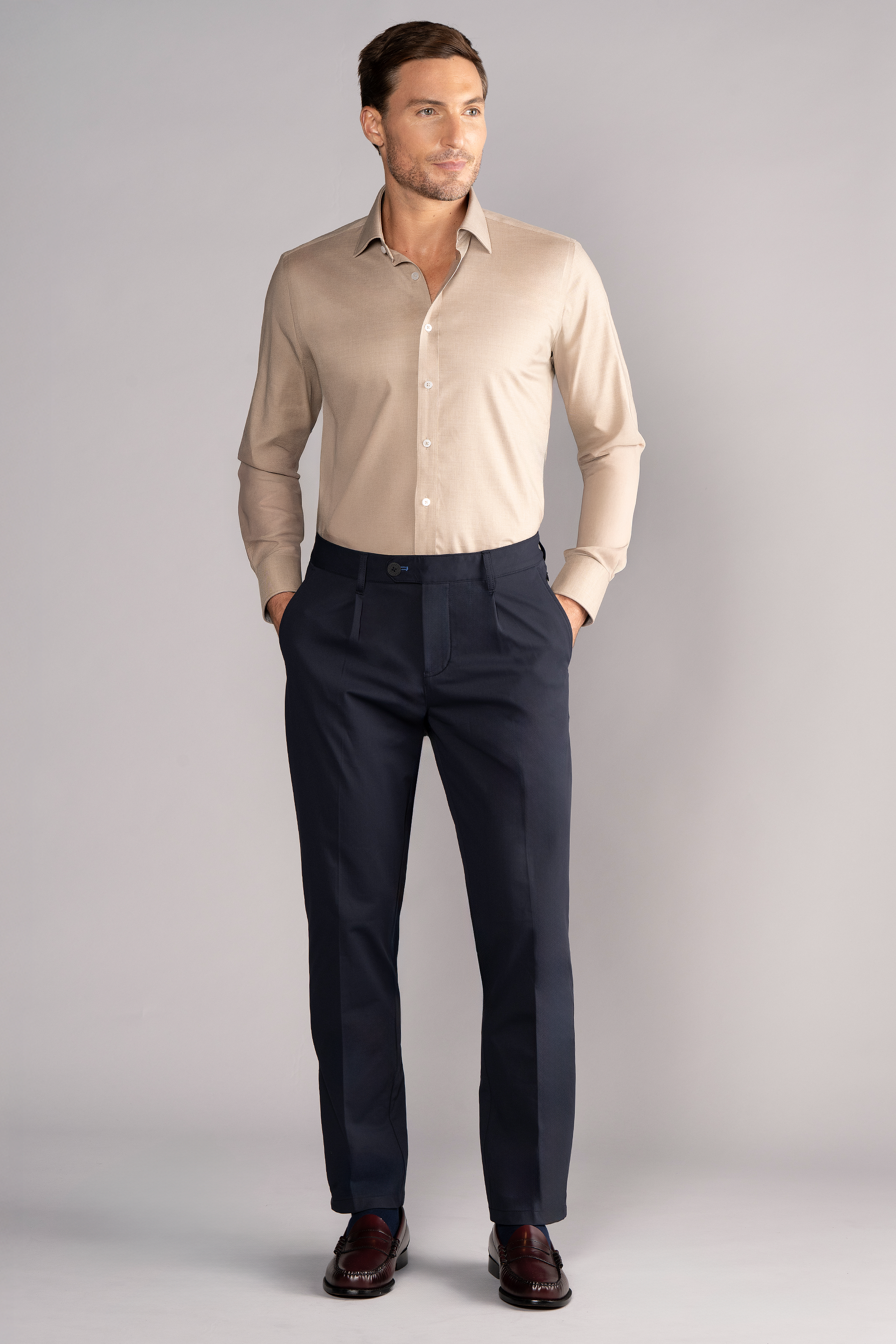 Leader Non-Iron Solid // Heather Sepia