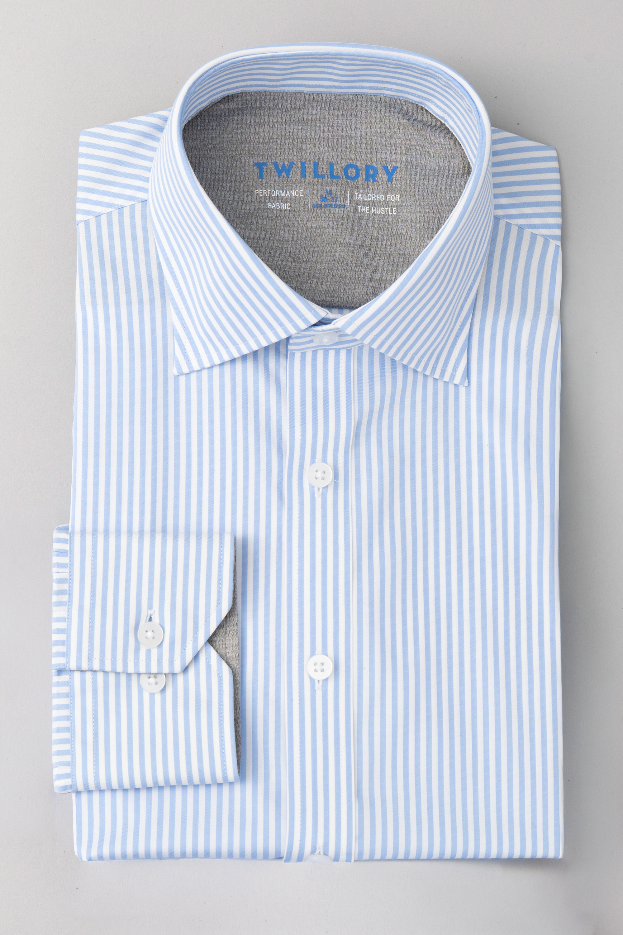 Leader Non-Iron Stripe // Sky