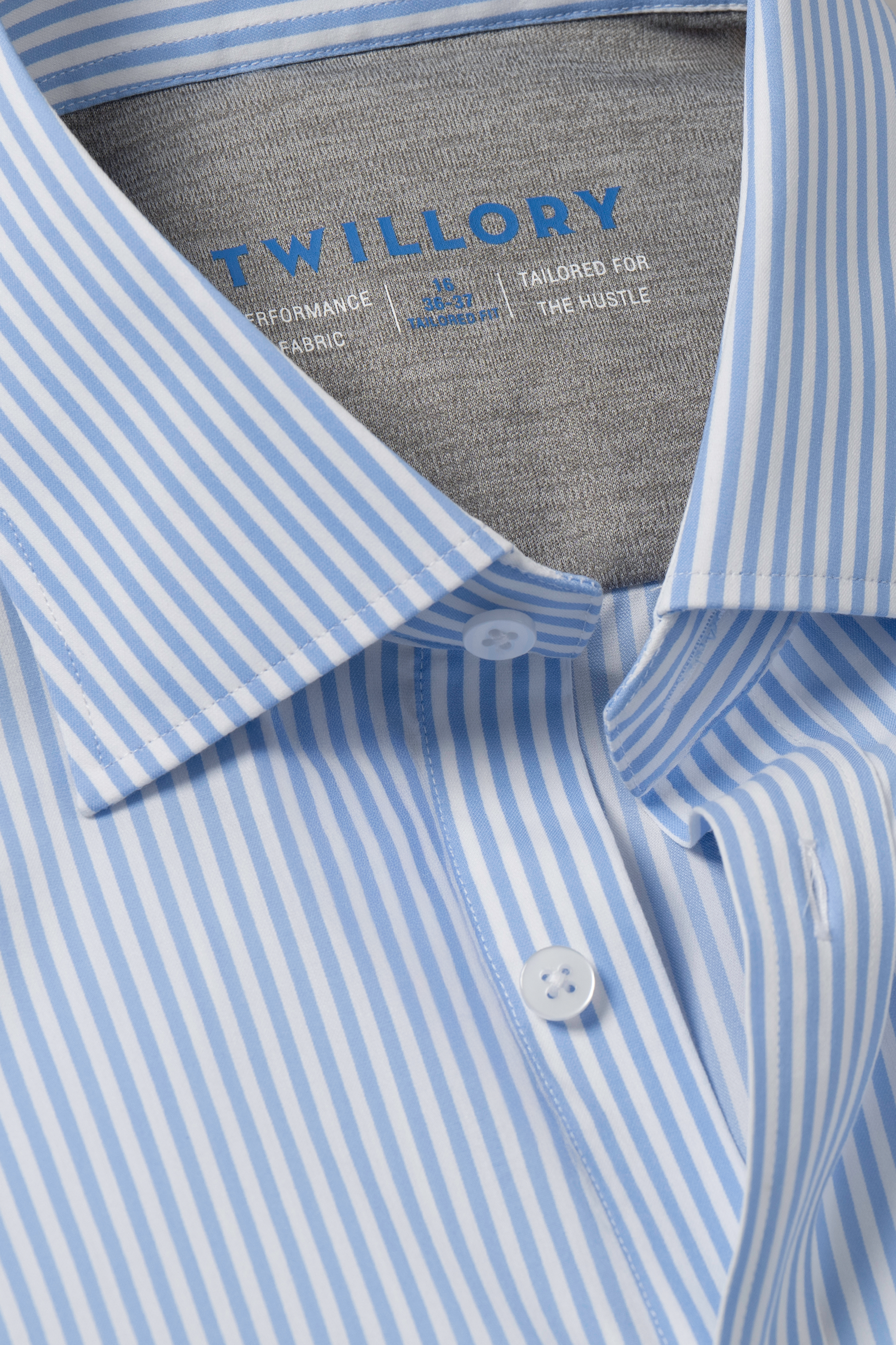 Leader Non-Iron Stripe // Sky