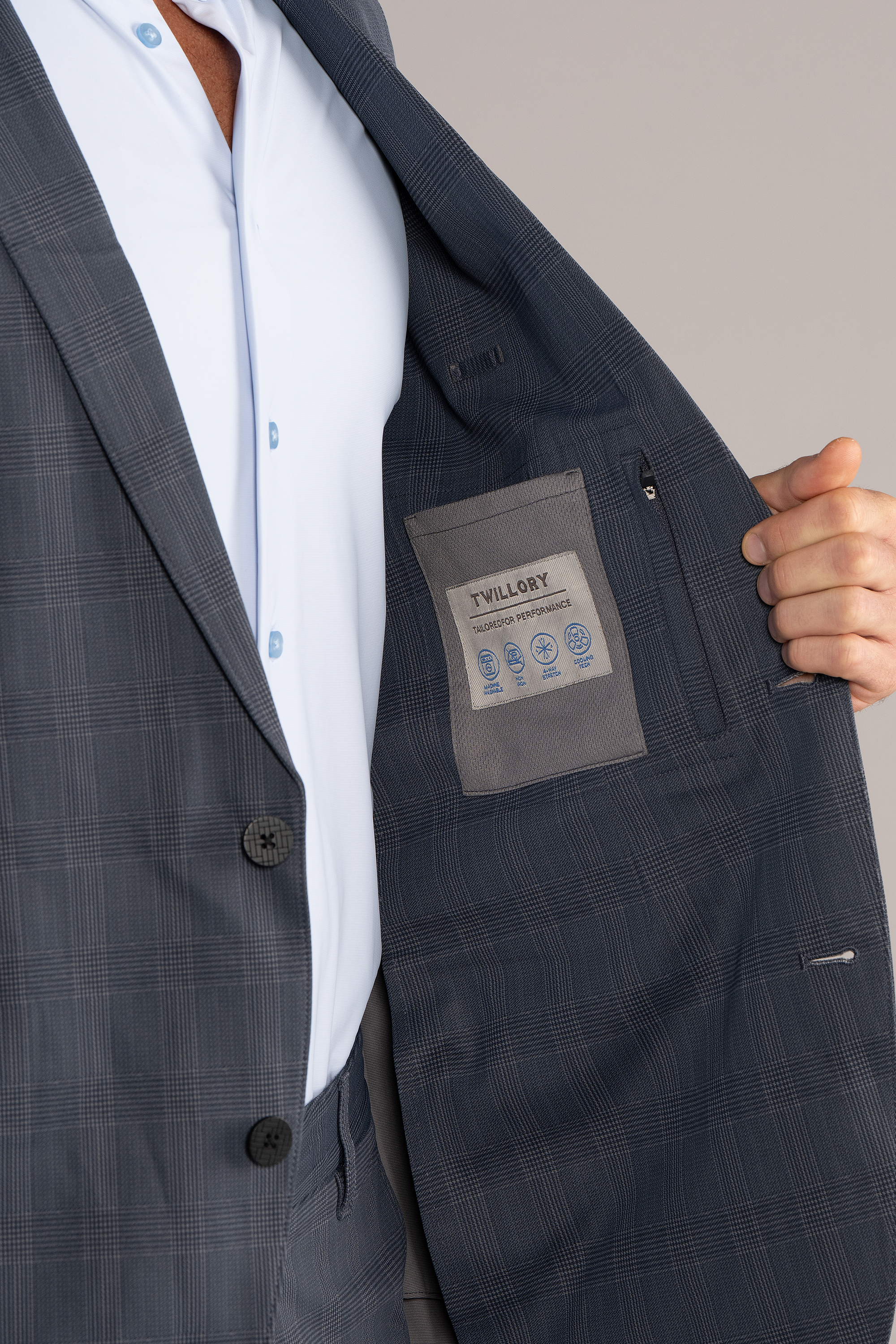 Performance Blazer // Grey Prince of Wales
