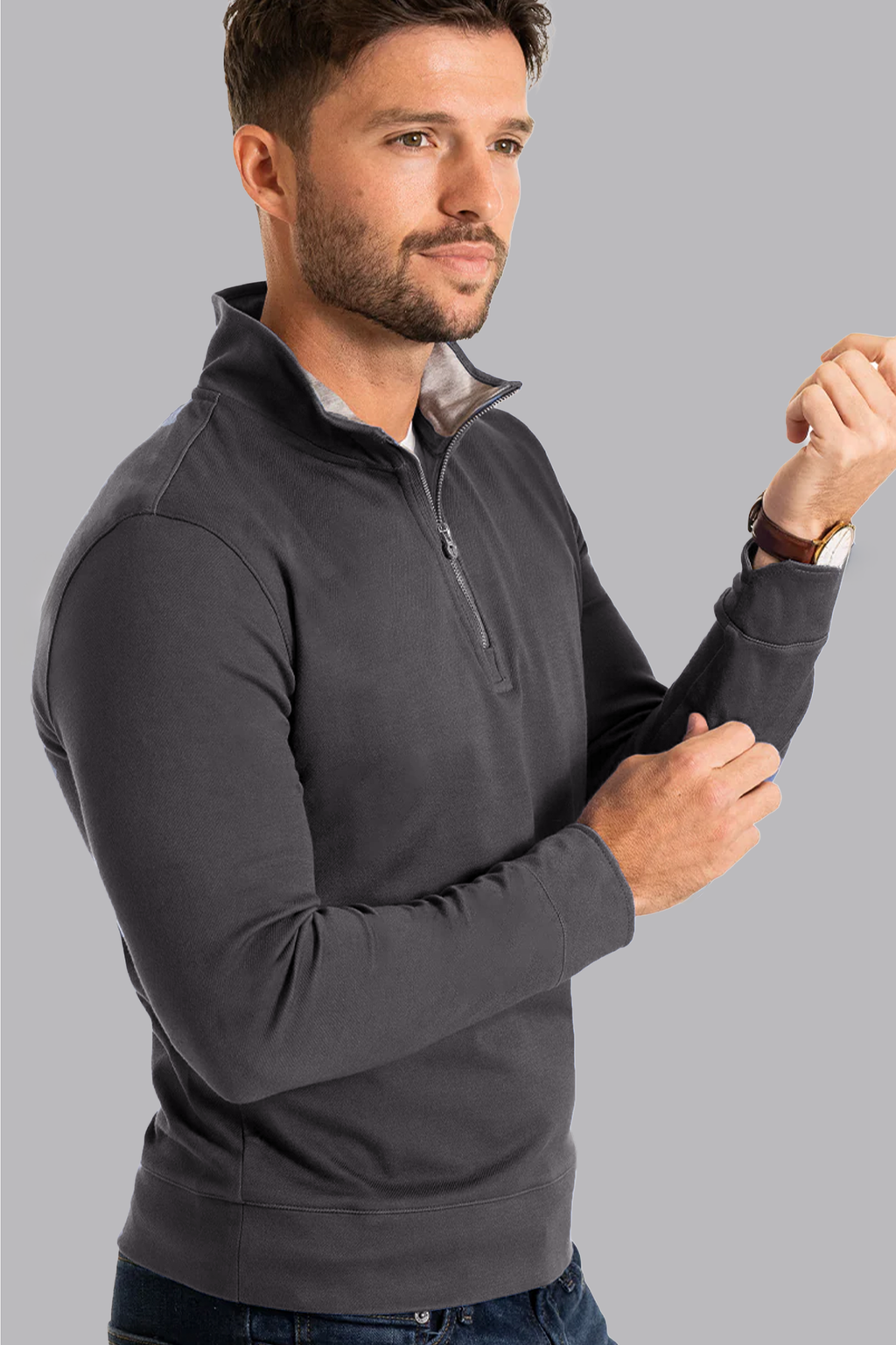 Performance Quarter Zip // Charcoal