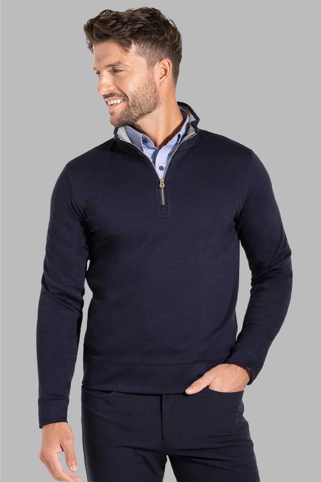 Performance Quarter Zip // Navy