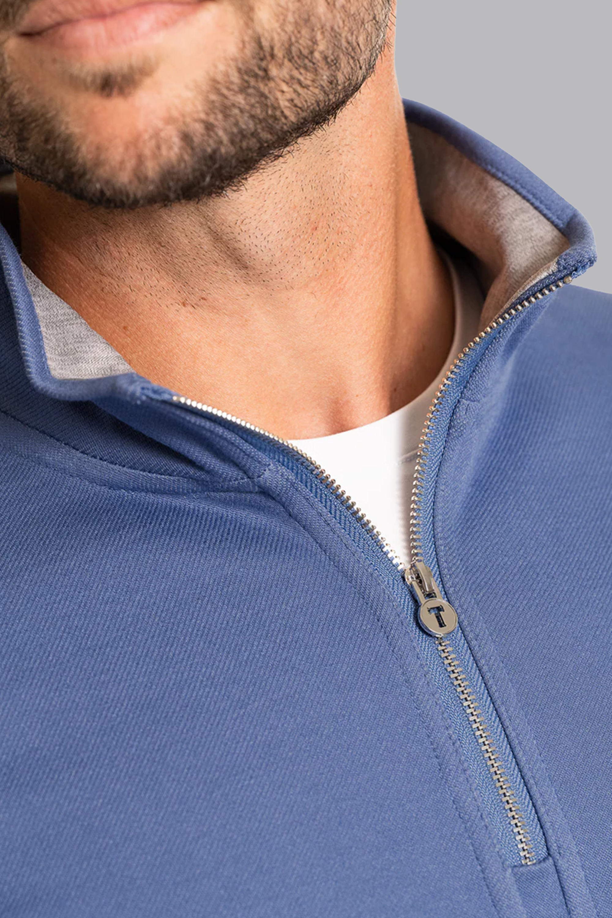 Performance Quarter Zip // Steel Blue