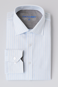 Leader Non-Iron Stripe // Dashed Blue