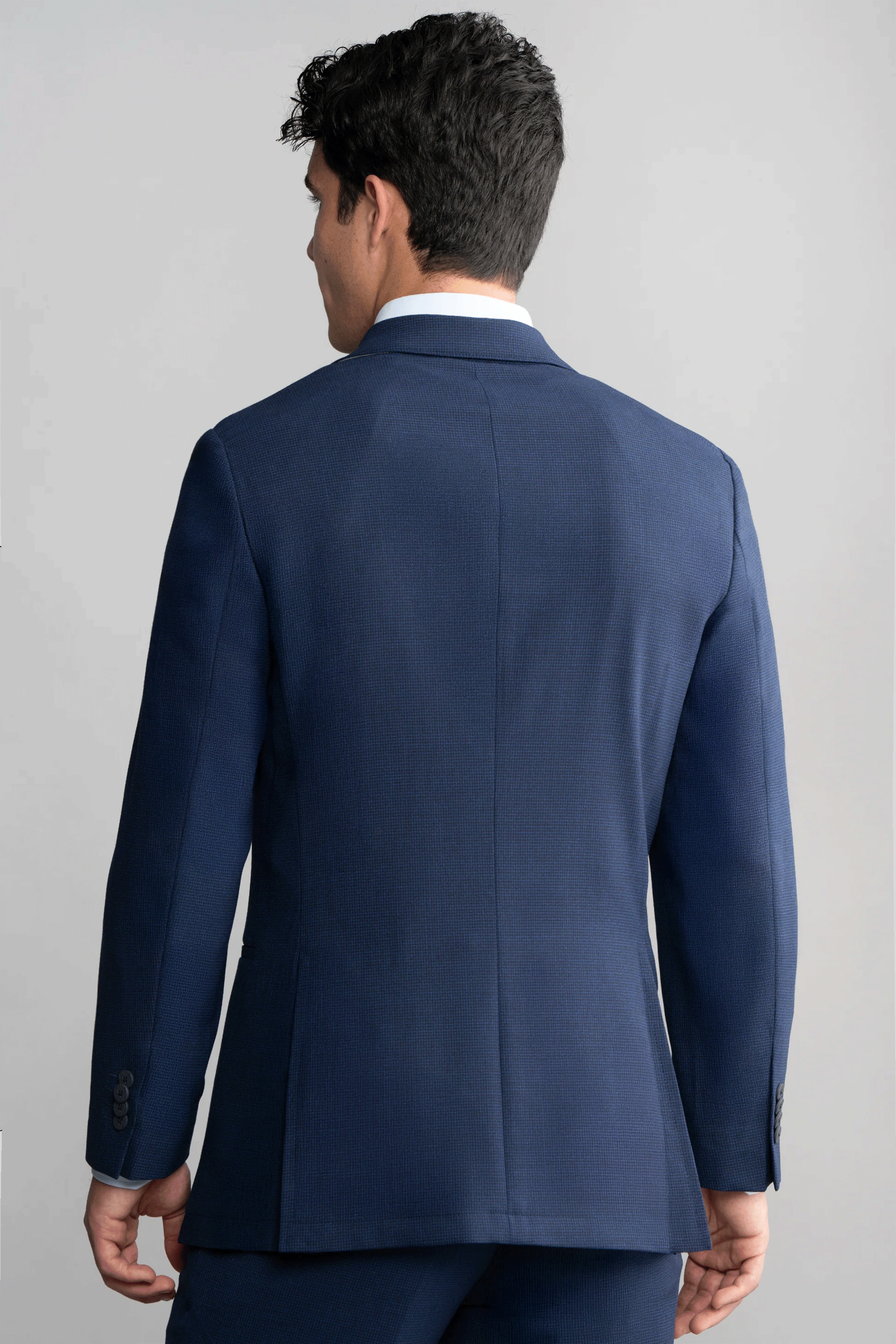 Hybrid Wool Blazer // Navy Puppytooth