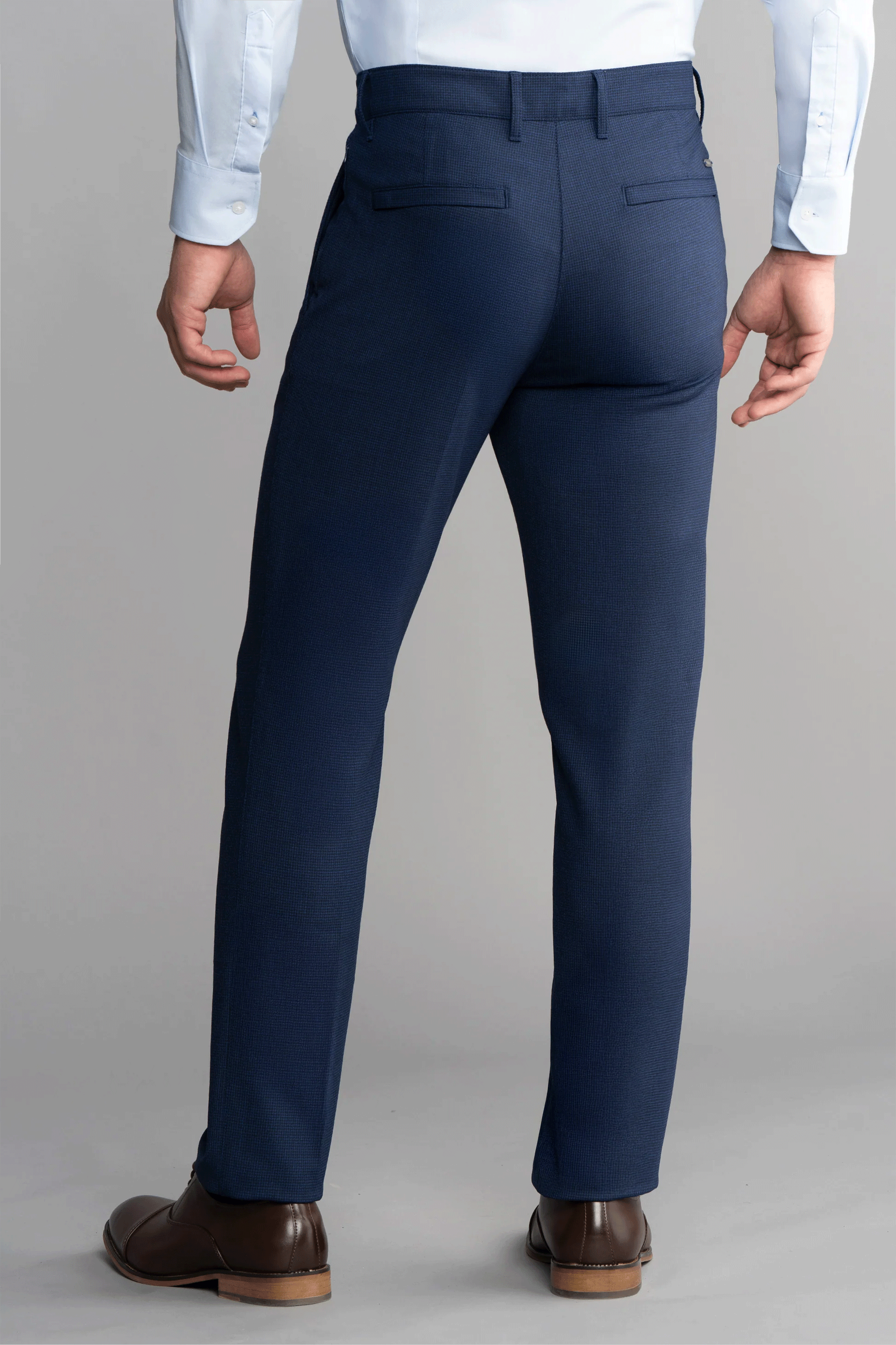 Hybrid Wool Pants // Navy Puppytooth
