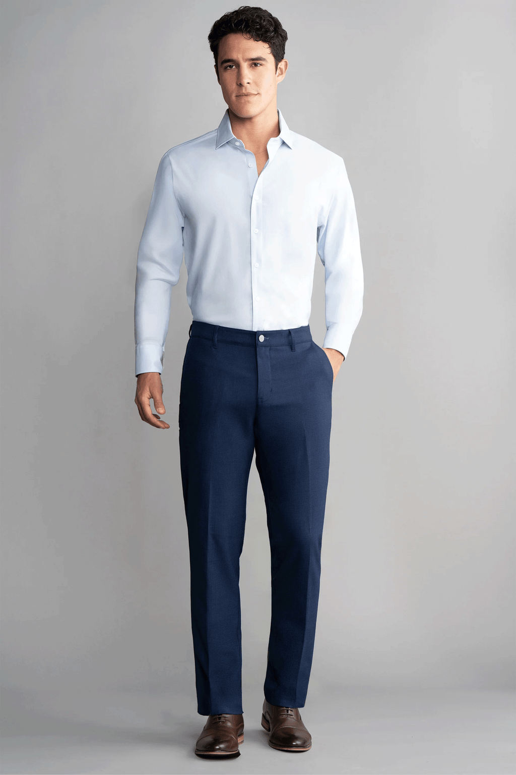 Hybrid Wool Pants // Navy Puppytooth