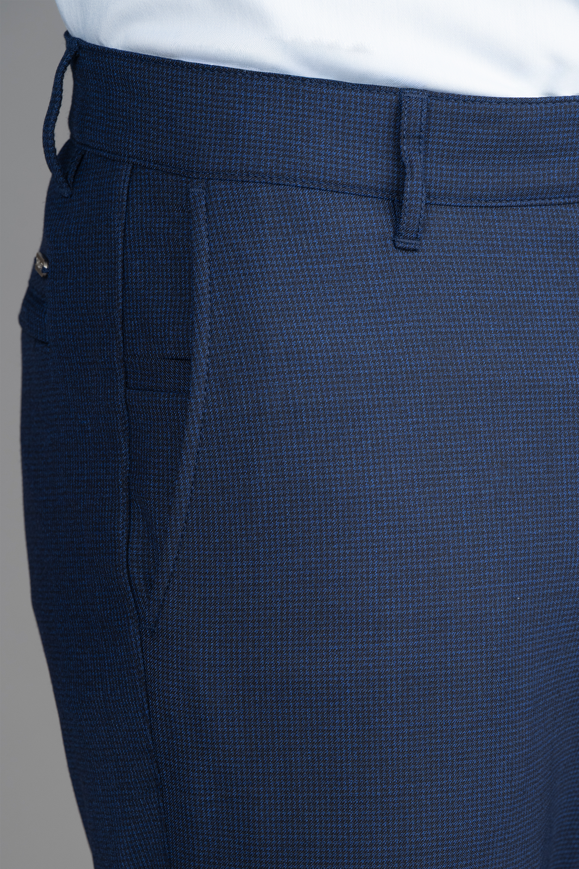 Hybrid Wool Pants // Navy Puppytooth