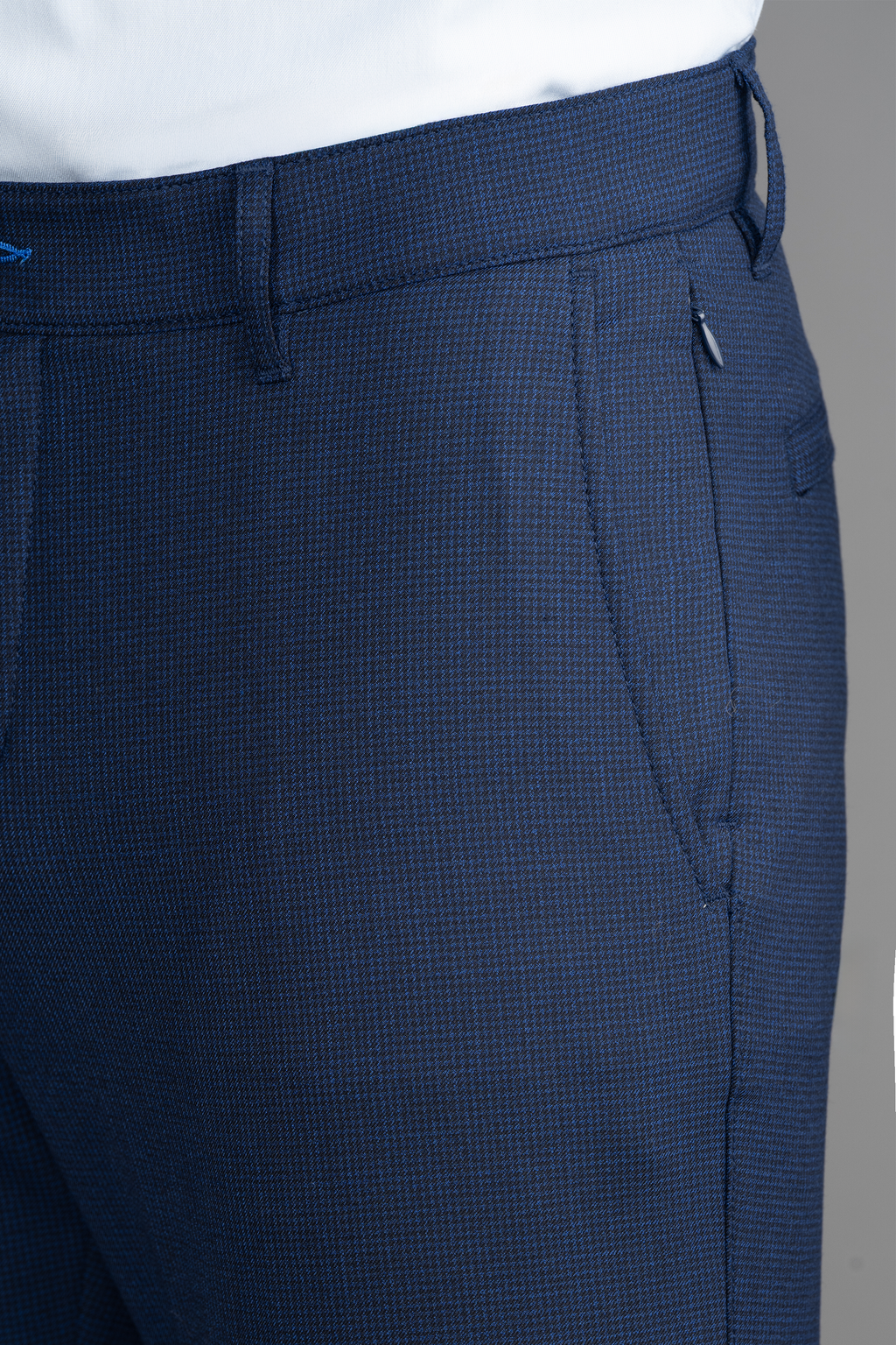 Hybrid Wool Pants // Navy Puppytooth