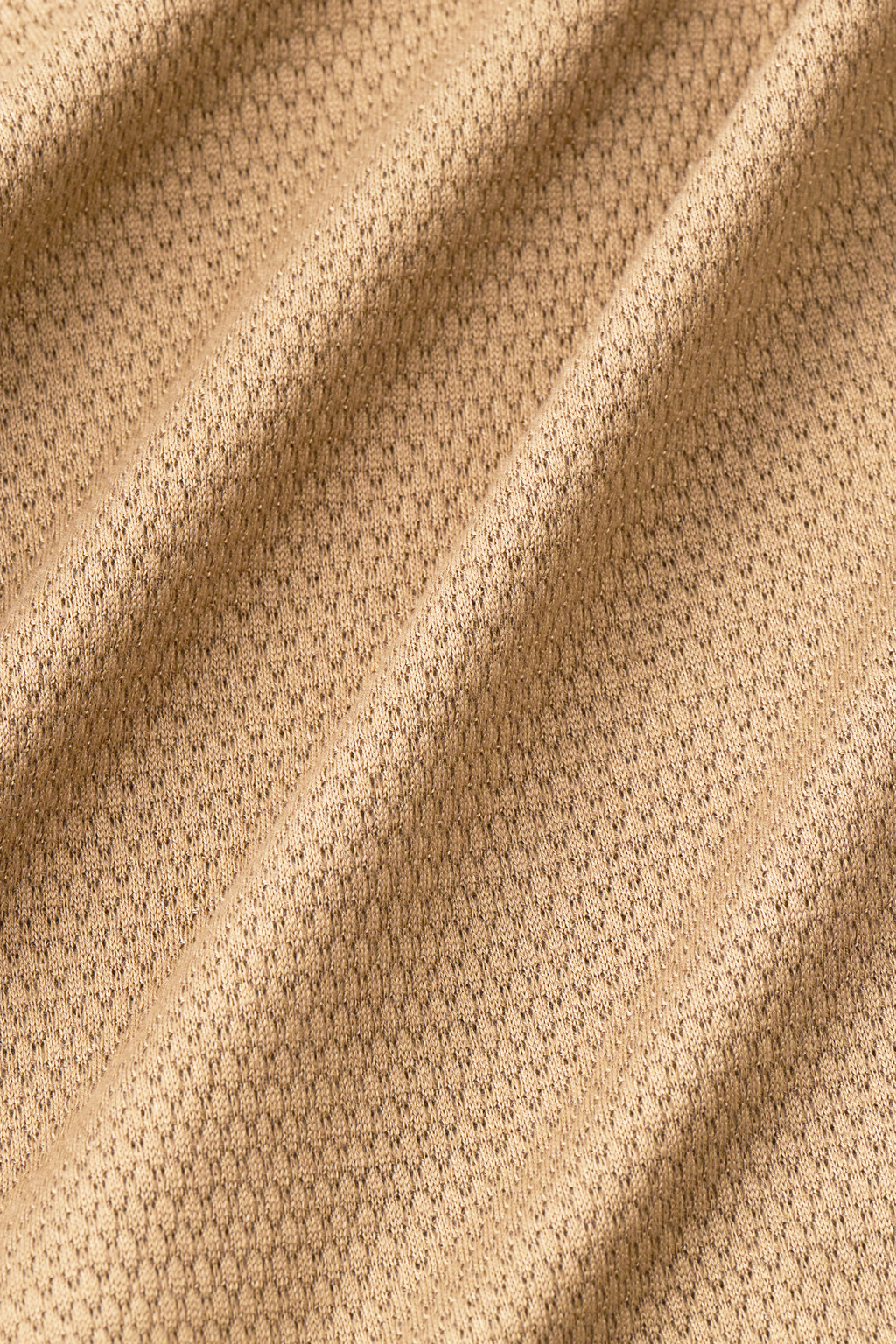 Long Sleeve Sweater Polo Solid // Camel