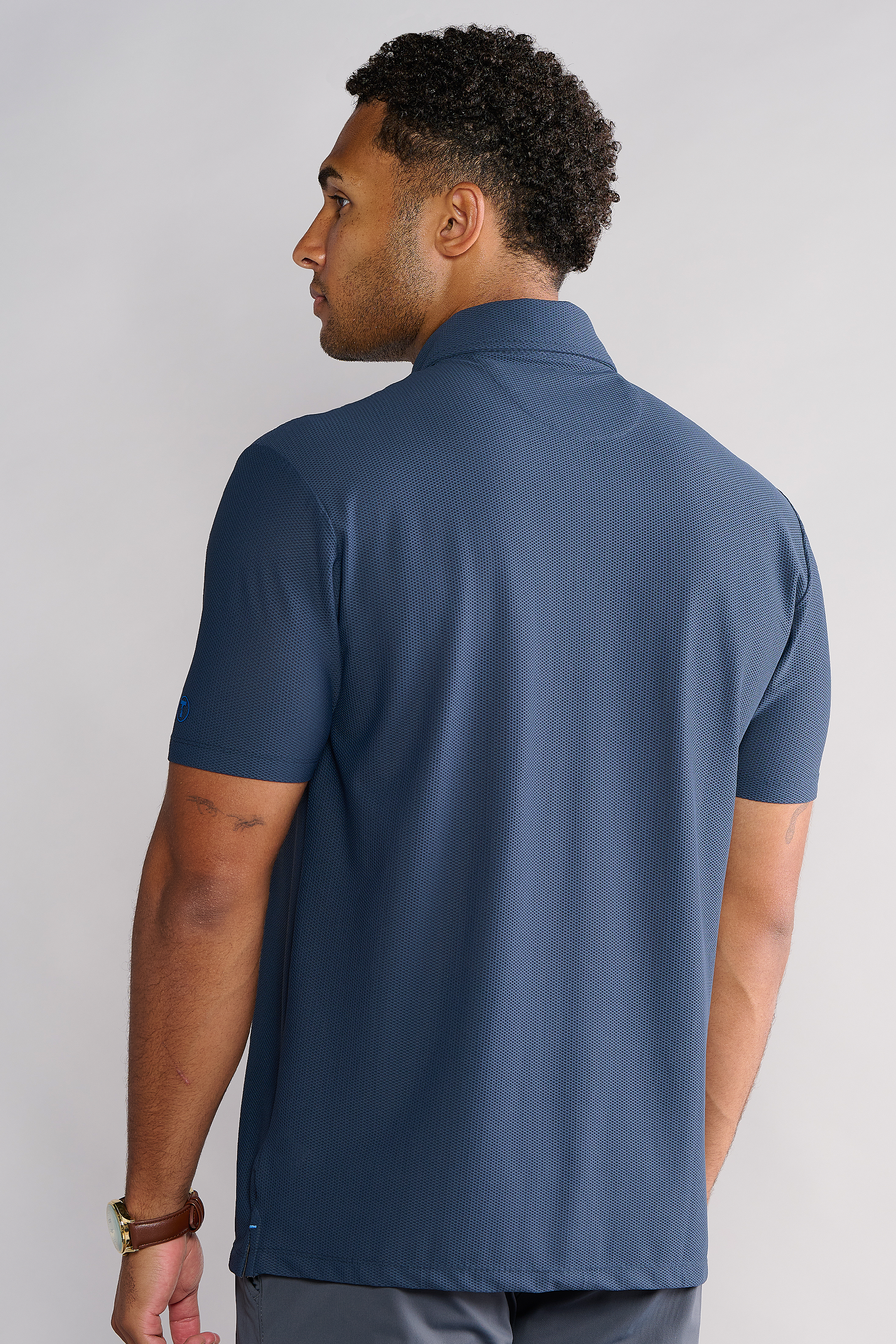 AIR 3 Button Polo Solid // Navy