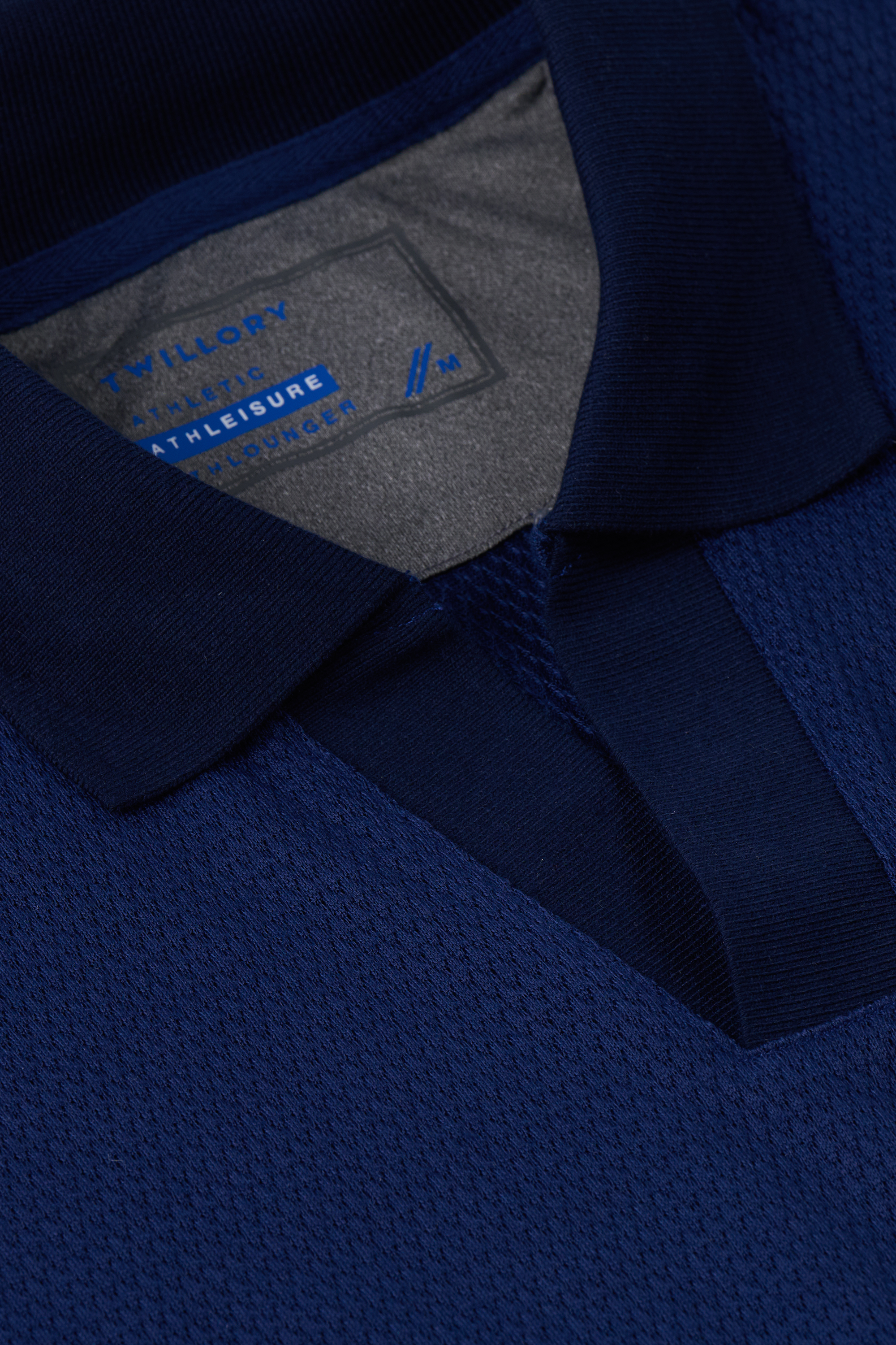 Long Sleeve Sweater Polo Solid // Navy