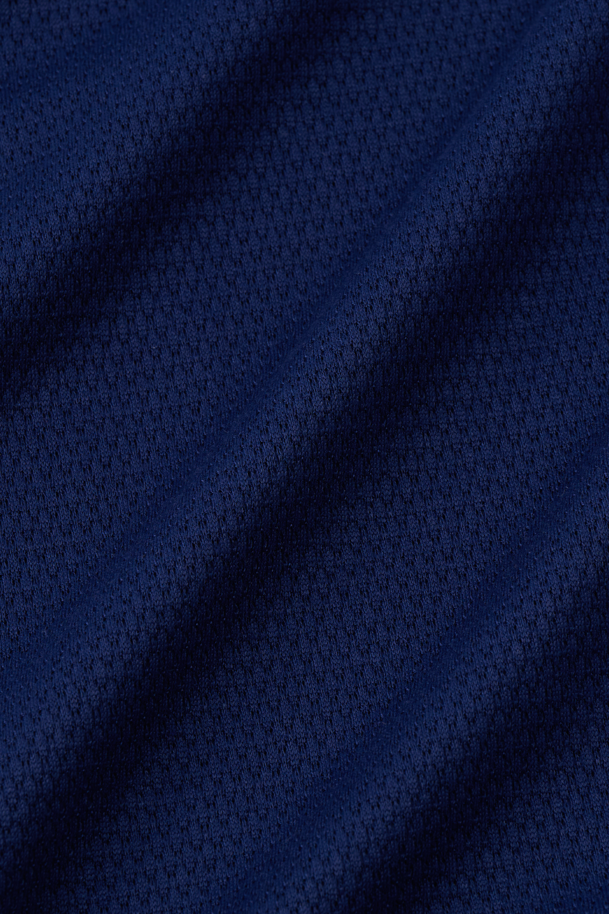 Long Sleeve Sweater Polo Solid // Navy