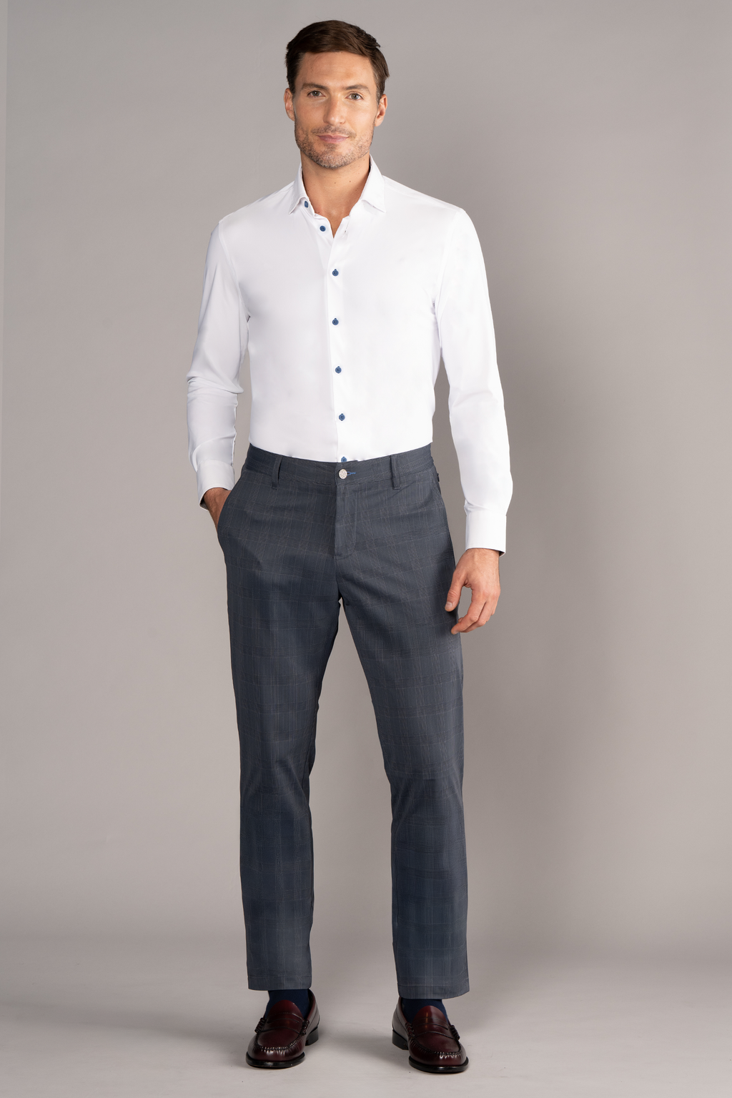 The Event Shirt Solid // White Blue