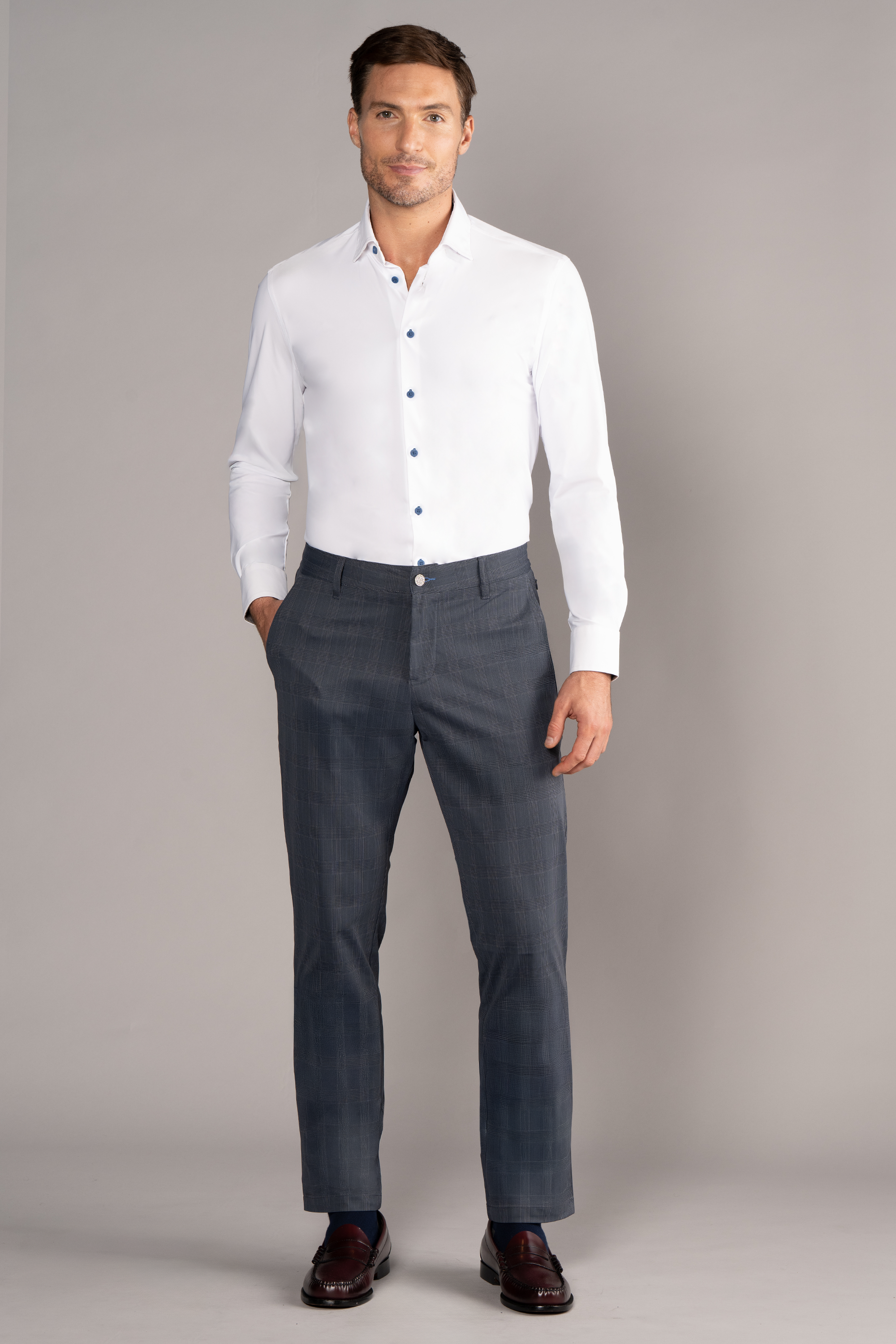 The Event Shirt Solid // White Blue