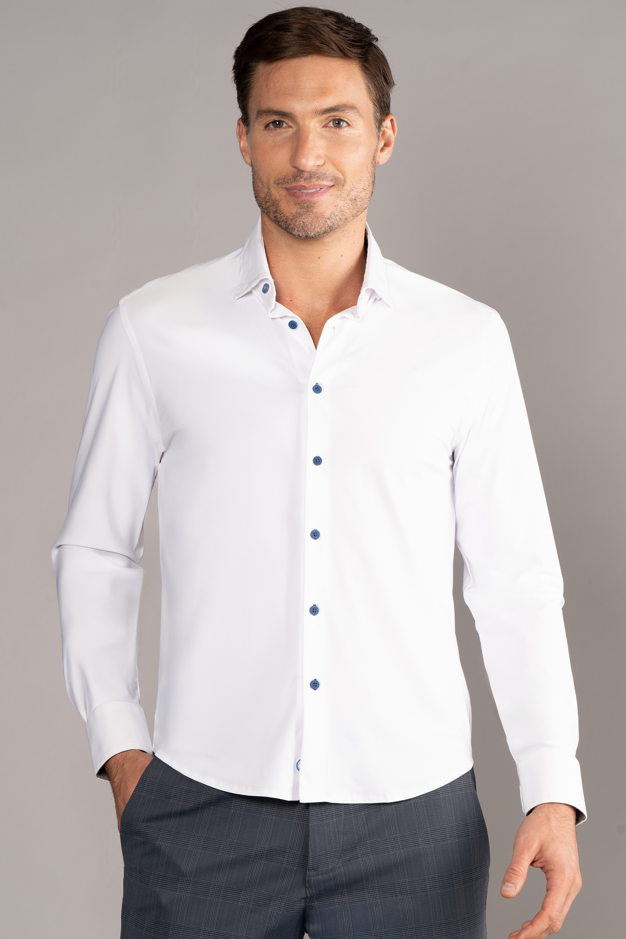 The Event Shirt Solid // White Blue