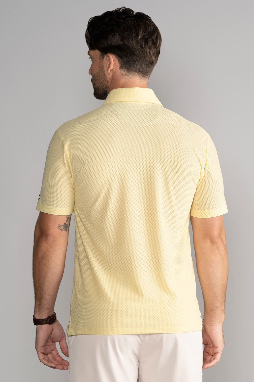 AIR 3 Button Polo Solid // Yellow